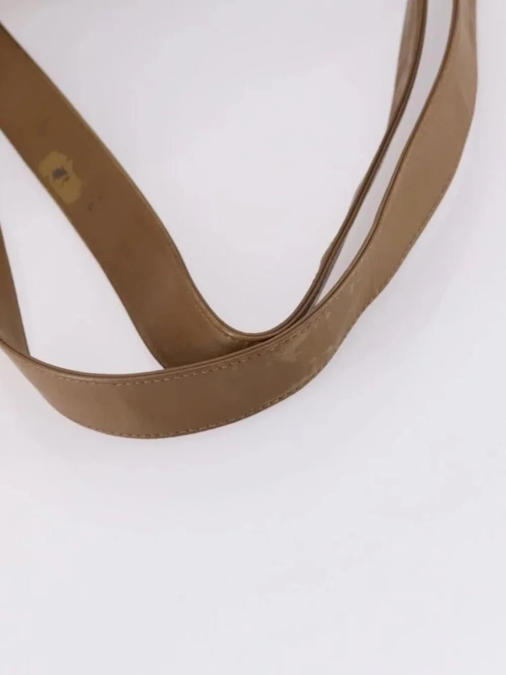 CHANEL Tote Bag Enamel Brown Gold CC Auth bs29208